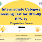Screening Test of BPS-05 to BPS-15 In Government of Sindh