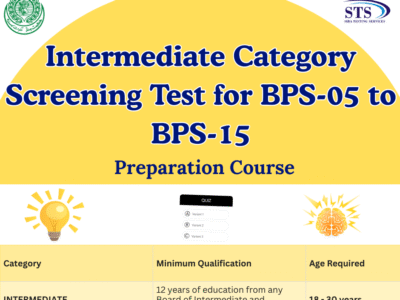 Screening Test of BPS-05 to BPS-15 In Government of Sindh